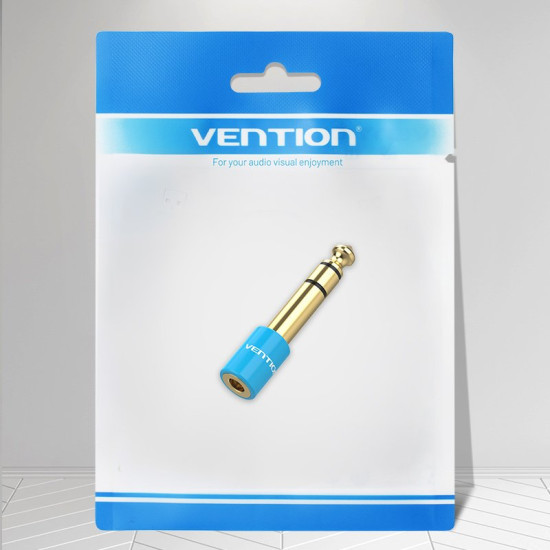 Адаптер Vention Audio 6.5mm M / 3.5mm F - Blue - VAB-S01-L