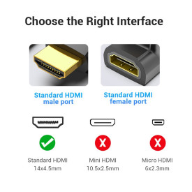 Адаптер Vention HDMI Right Angle 90 Degree M/F - AIOB0