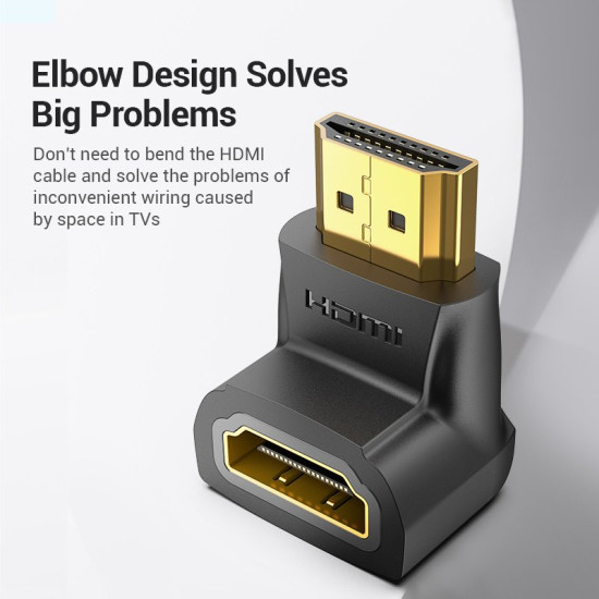 Адаптер Vention HDMI Right Angle 90 Degree M/F - AIOB0
