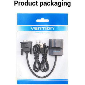 Адаптер Vention VGA to HDMI with sound - Active converter with AUX-in and Micro USB power - ACNBB