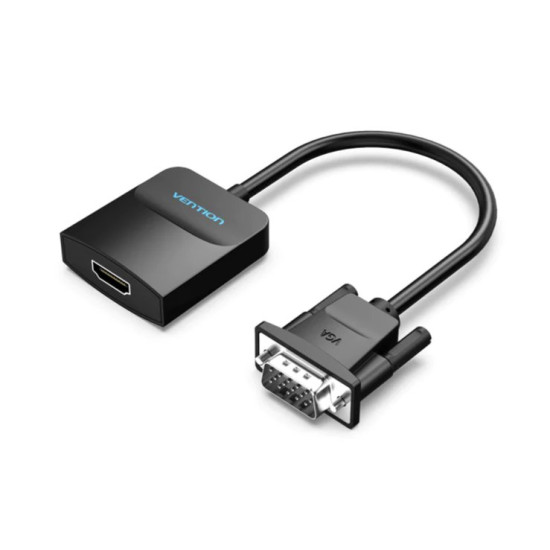 Адаптер Vention VGA to HDMI with sound - Active converter with AUX-in and Micro USB power - ACNBB