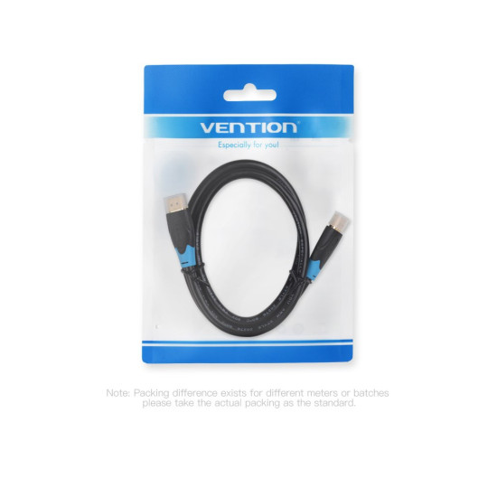 HDMI кабел Vention HDMI v2.0 M / M 4K/60Hz Gold - 1M Black - AACBF