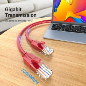 Мрежови кабел Vention LAN UTP Cat.6 Patch Cable - 1M Red - IBERF