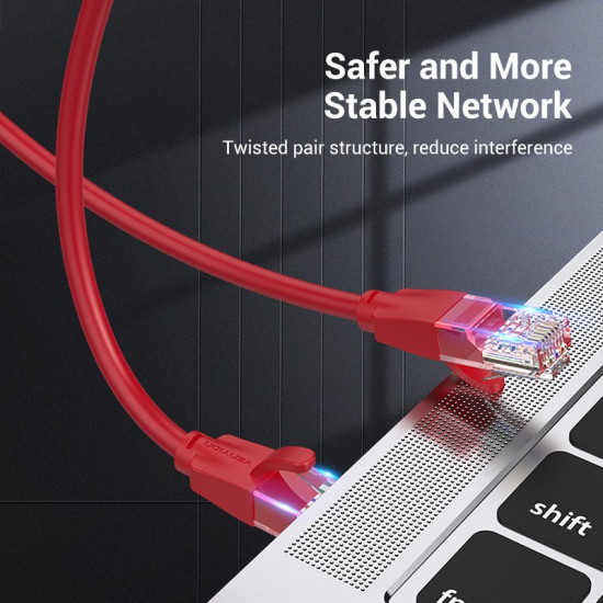 Мрежови кабел Vention LAN UTP Cat.6 Patch Cable - 1M Red - IBERF