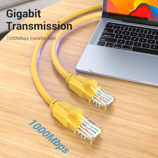 Мрежови кабел Vention LAN UTP Cat.6 Patch Cable - 2M Yellow - IBEYH