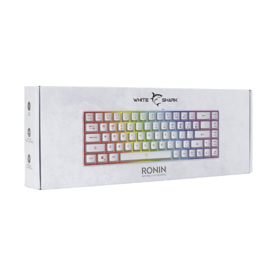 Клавиатура White Shark Gaming Keyboard RONIN - Membrane Switches (English US), White