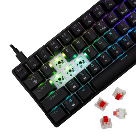 Клавиатура White Shark Gaming Mechanical Keyboard SHINOBI 2 - YUSYA 5P Red Switches (English US), Black