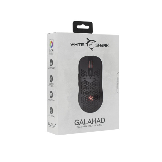 Мишка White Shark Gaming Mouse GALAHAD - 7200dpi, 1000Hz, Black