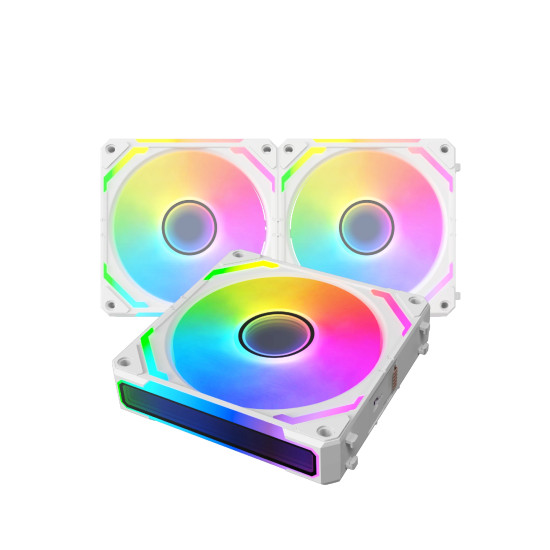 Комплект вентилатори Xigmatek Fan Pack 3-in-1 3x120mm - Starlink Ultra Arctic - Infinity Mirror, A-RGB