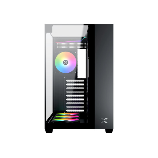 Кутия за компютър Xigmatek Case ATX - AQUA V - 7 ARGB Fans, Black