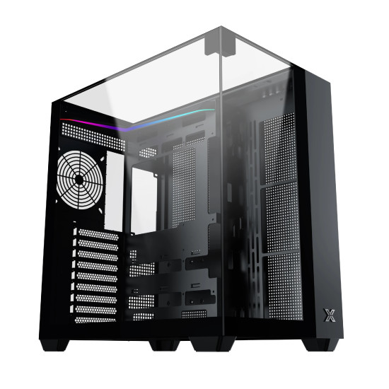 Кутия за компютър Xigmatek Case ATX - AQUA V - 7 ARGB Fans, Black