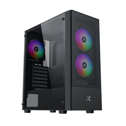 Кутия за компютър Xigmatek Hero II Air 3F - RGB, Tempered Glass, Black