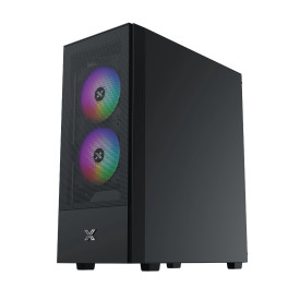 Кутия за компютър Xigmatek Hero II Air 3F - RGB, Tempered Glass, Black