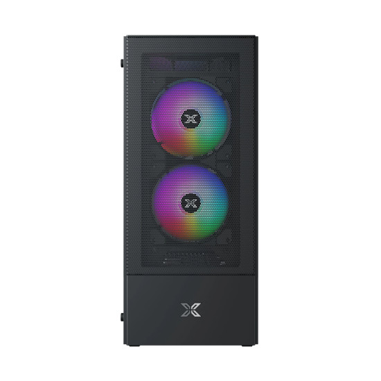 Кутия за компютър Xigmatek Hero II Air 3F - RGB, Tempered Glass, Black
