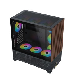 Кутия за компютър Xigmatek Case EATX - Endorphin WD, Addressable RGB, Wood