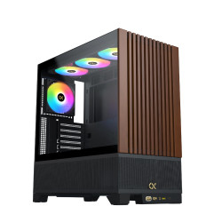 Кутия за компютър Xigmatek Case EATX - Endorphin WD, Addressable RGB, Wood
