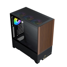 Кутия за компютър Xigmatek Case EATX - Endorphin WD, Addressable RGB, Wood