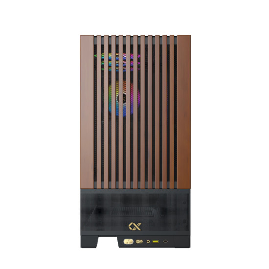 Кутия за компютър Xigmatek Case EATX - Endorphin WD, Addressable RGB, Wood