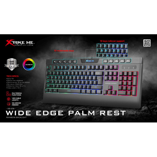 Клавиатура Xtrike ME Gaming Keyboard KB-508 - Backlight
