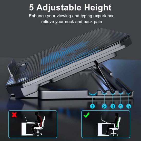 Охлаждане за лаптоп Xtrike ME Notebook Cooler 17" - FN-818 - Backlight