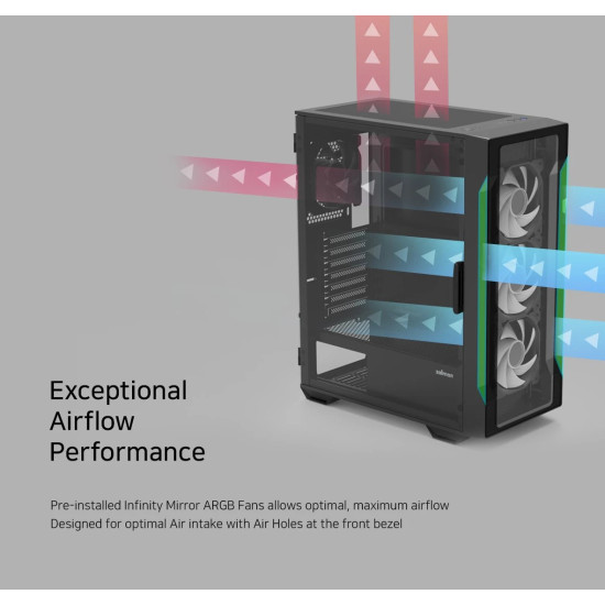 Кутия за компютър Zalman Case ATX - I3 NEO TG Black - aRGB, Tempered Glass