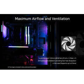 Кутия за компютър Zalman Case ATX - I3 NEO TG Black - aRGB, Tempered Glass