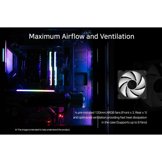 Кутия за компютър Zalman Case ATX - I3 NEO TG Black - aRGB, Tempered Glass