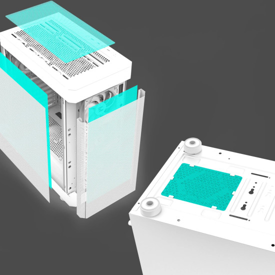 Кутия за компютър Zalman Case ATX - I4 White - Full Mesh, 6 fans included