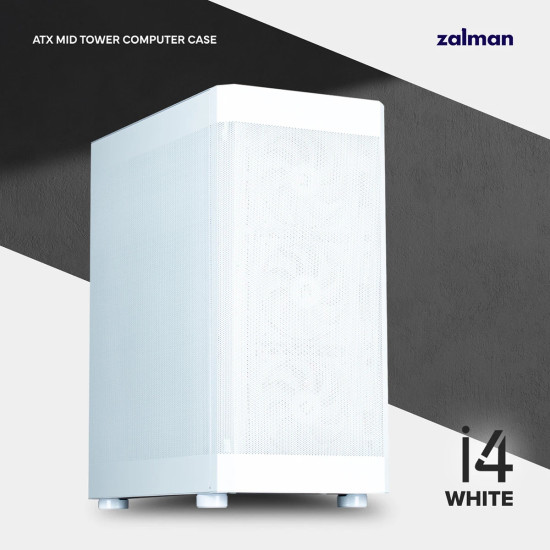 Кутия за компютър Zalman Case ATX - I4 White - Full Mesh, 6 fans included