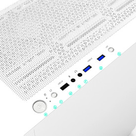 Кутия за компютър Zalman Case ATX - I4 White - Full Mesh, 6 fans included