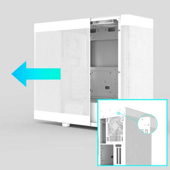 Кутия за компютър Zalman Case ATX - I4 White - Full Mesh, 6 fans included