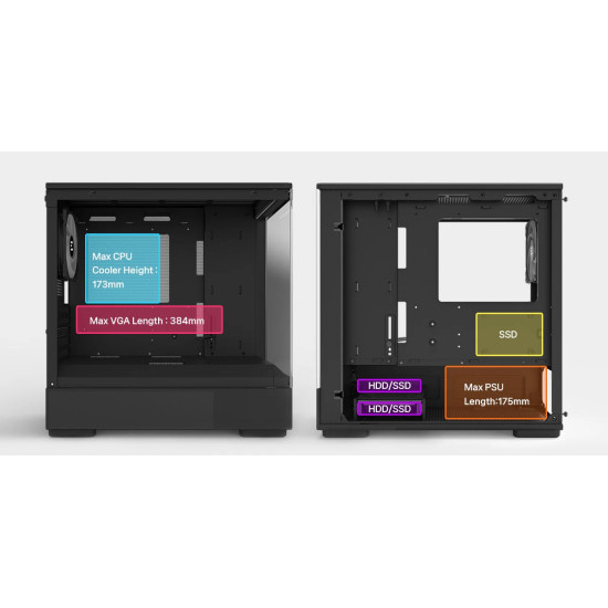 Кутия за компютър Zalman Case mATX - P10 Black