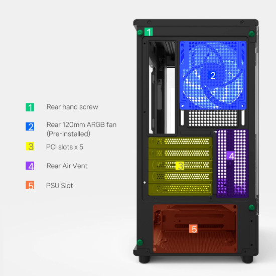 Кутия за компютър Zalman Case mATX - P10 Black