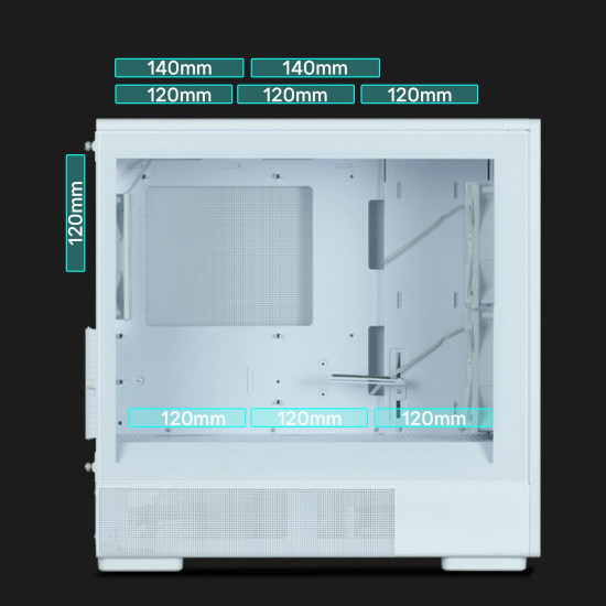 Кутия за компютър Zalman P10 NAMU, White