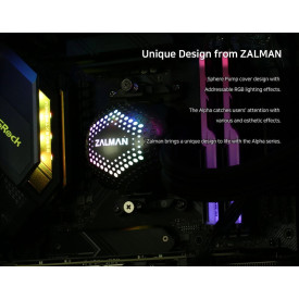 Водно охлаждане Zalman Water Cooling ALPHA 28 BLACK - Addressable RGB - LGA1700/AM5