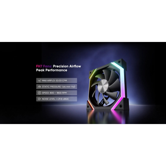 Кутия за компютър 1stPlayer Case ATX - Crystal Vision CV7 Black