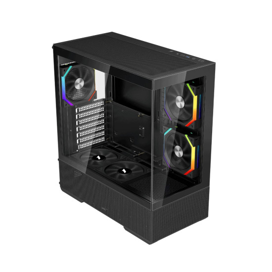 Кутия за компютър 1stPlayer Case ATX - Crystal Vision CV7 Black