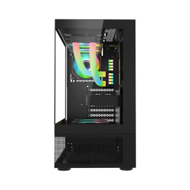 Кутия за компютър 1stPlayer Case ATX - MIKU Mi7-A Black - Reversed fans included