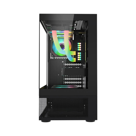 Кутия за компютър 1stPlayer Case ATX - MIKU Mi7-A Black - Reversed fans included
