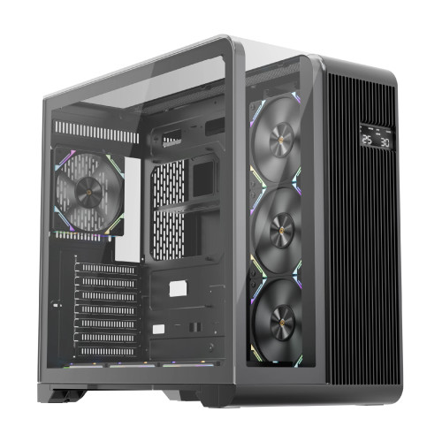 Кутия за компютър 1stPlayer Case ATX - RT7 Black - LED display