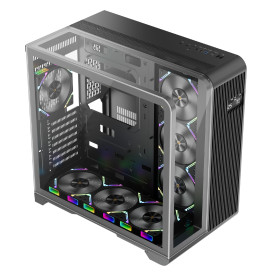 Кутия за компютър 1stPlayer Case ATX - RT7 Black - LED display