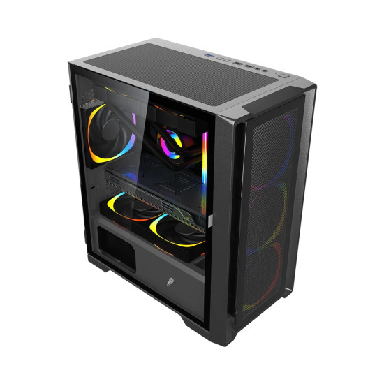 Кутия за компютър 1stPlayer Case mATX - TRILOBITE T4 Mesh Black