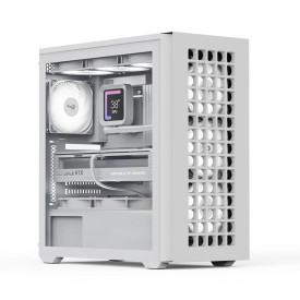 Кутия за компютър AeroCool Case ATX - D502A White, Addressable RGB
