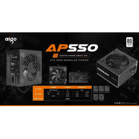 Захранване Aigo AP550, 550W, ATX, 80 Plus White, 120mm