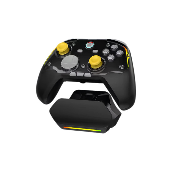 Безжичен контролер Ajazz Gamepad Set GP100 NS - Hall Effect, 1000Hz, Wireless, Bluetooth, 1000Hz - Black, Gray, Yellow