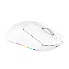 Безжична мишка Ajazz AJ139 V2 MC - Wireless Gaming Mouse - 1K, Magnetic Charging Dock, White
