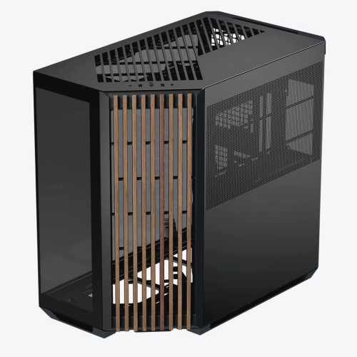 Кутия за компютър APNX Case ATX - V1-W - Wood, Black