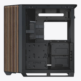 Кутия за компютър APNX Case ATX - V1-W - Wood, Black