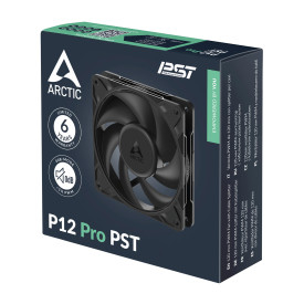 Вентилатор Arctic P12 Pro PST, 120 мм, 3000 RPM, 77 CFM, 25 dBA, 4 Pin PWM, Black