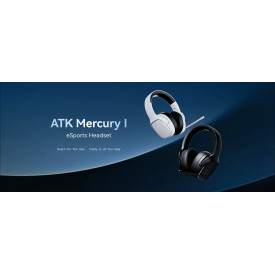 Безжични слушалки ATK Wireless Gaming Headphones - M1 Mercury White - Bluetooth 5.3, 2.4G, ENC, Virtual 7.1 Surround